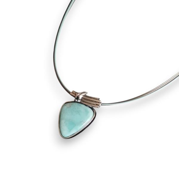 Halsschmuck Larimar in 925 Silber