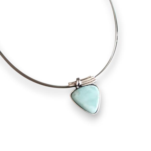 Halsschmuck Larimar in 925 Silber