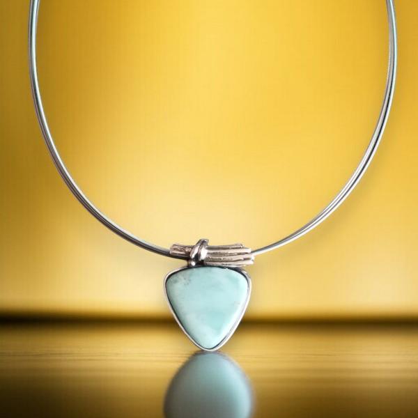 Halsschmuck Larimar in 925 Silber