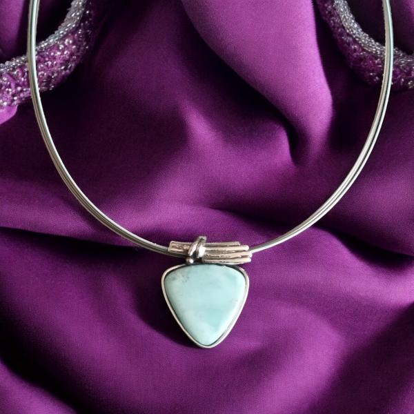 Halsschmuck Larimar in 925 Silber