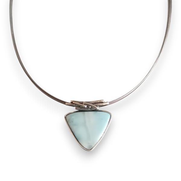 Halsschmuck Larimar in 925 Silber