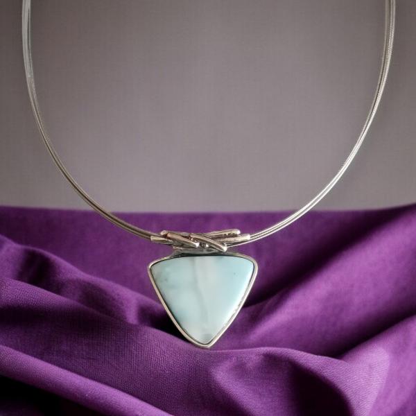 Halsschmuck Larimar in 925 Silber