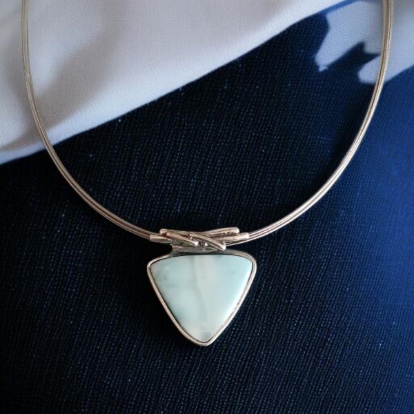 Halsschmuck Larimar in 925 Silber