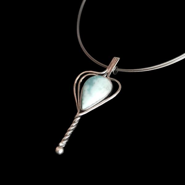 Halsschmuck Larimar in 925 Silber