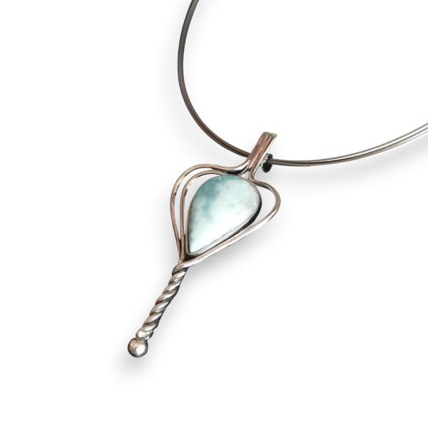 Halsschmuck Larimar in 925 Silber