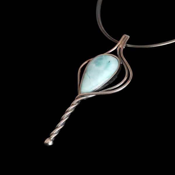 Halsschmuck Larimar in 925 Silber