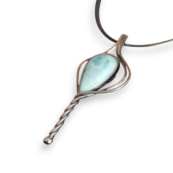 Halsschmuck Larimar in 925 Silber