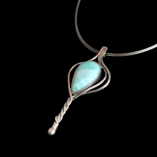 Halsschmuck Larimar in 925 Silber