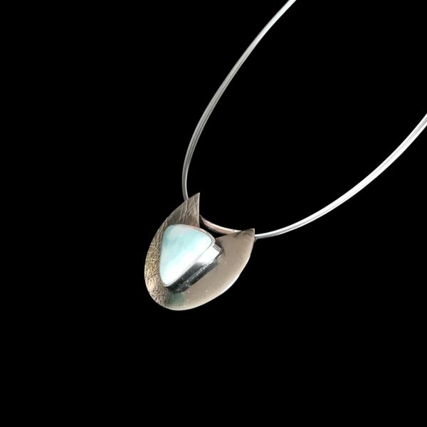 Halsschmuck Larimar in 925 Silber