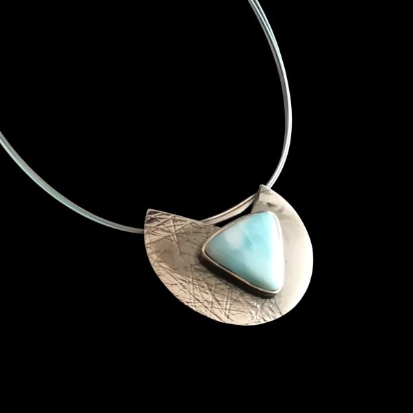 Halsschmuck Larimar in 925 Silber