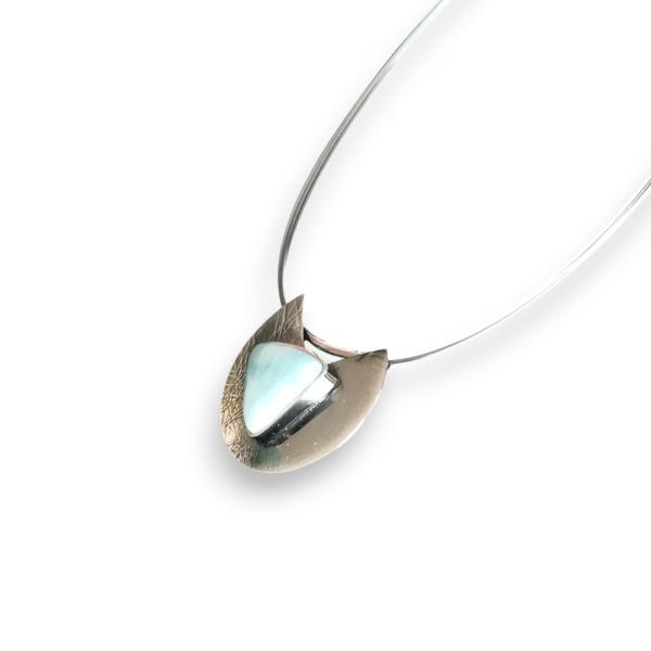 Halsschmuck Larimar in 925 Silber