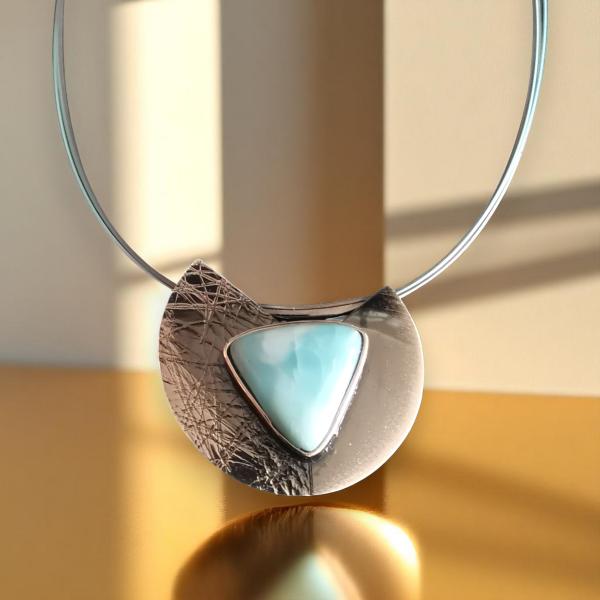 Halsschmuck Larimar in 925 Silber