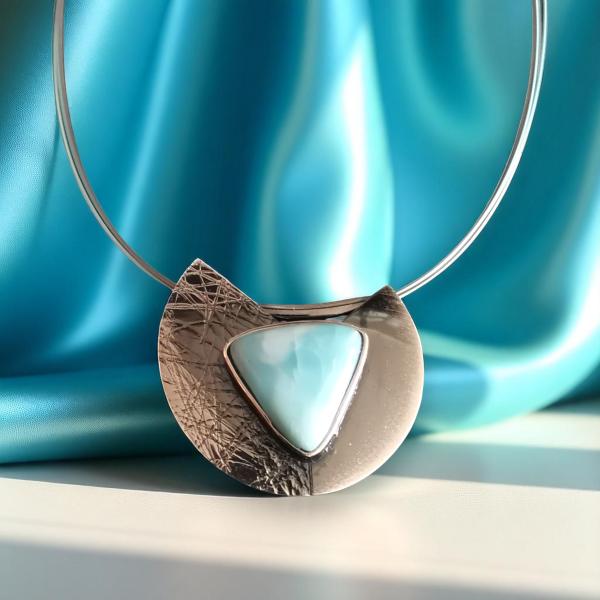 Halsschmuck Larimar in 925 Silber