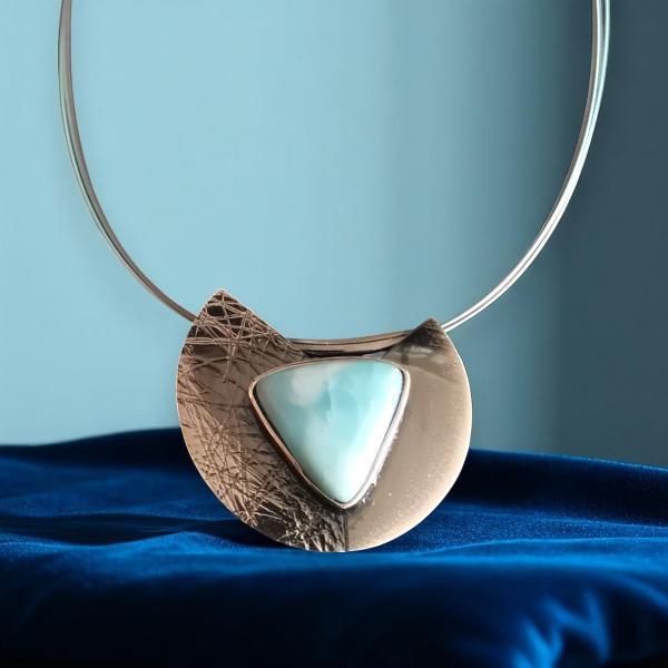 Halsschmuck Larimar in 925 Silber