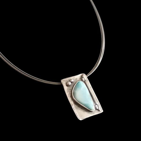 Halsschmuck Larimar in 925 Silber