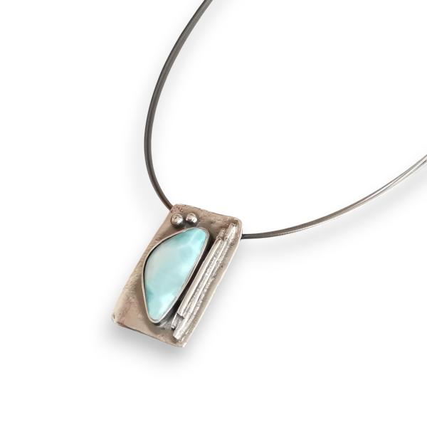 Halsschmuck Larimar in 925 Silber