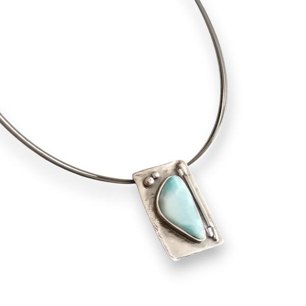 Halsschmuck Larimar in 925 Silber