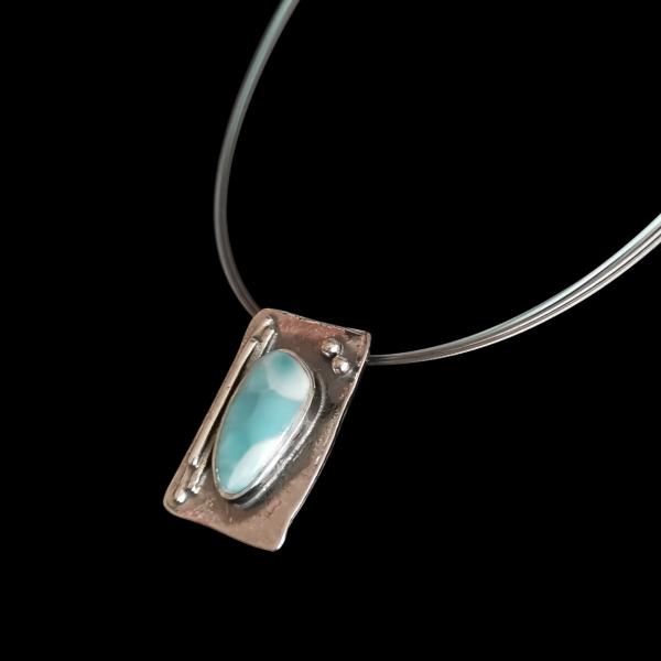 Halsschmuck Larimar in 925 Silber