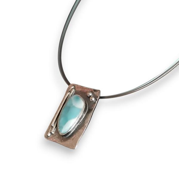 Halsschmuck Larimar in 925 Silber