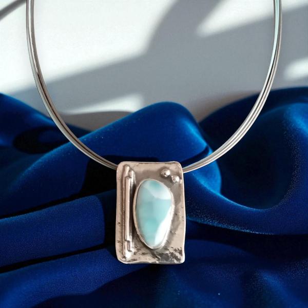 Halsschmuck Larimar in 925 Silber