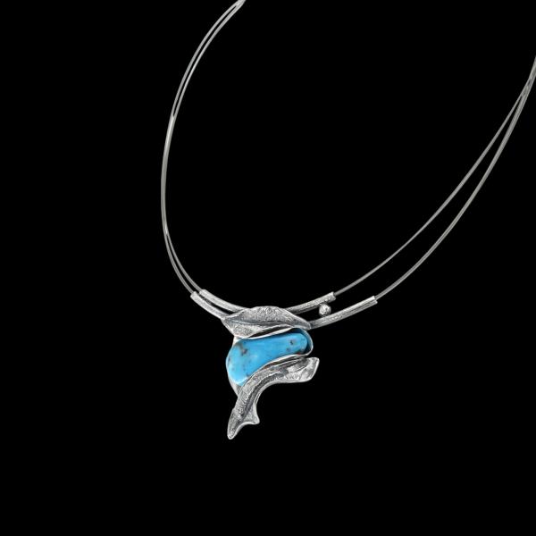 Halsschmuck mit Türkis in 925 Silber