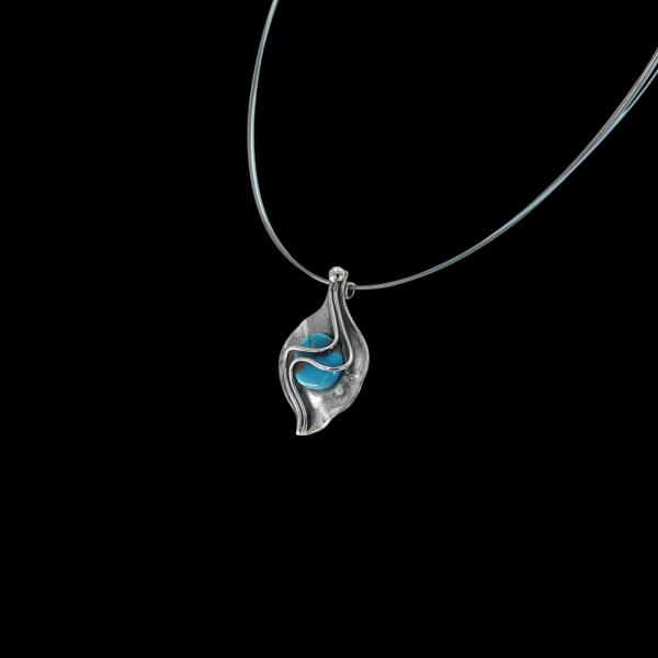 Halsschmuck mit Türkis in 925 Silber