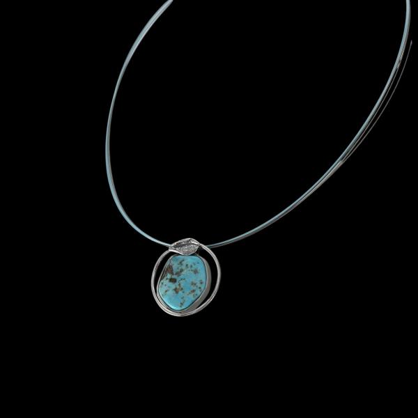 Halsschmuck mit Türkis in 925 Silber
