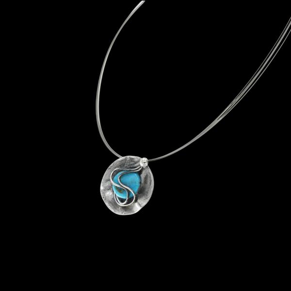 Halsschmuck mit Türkis in 925 Silber