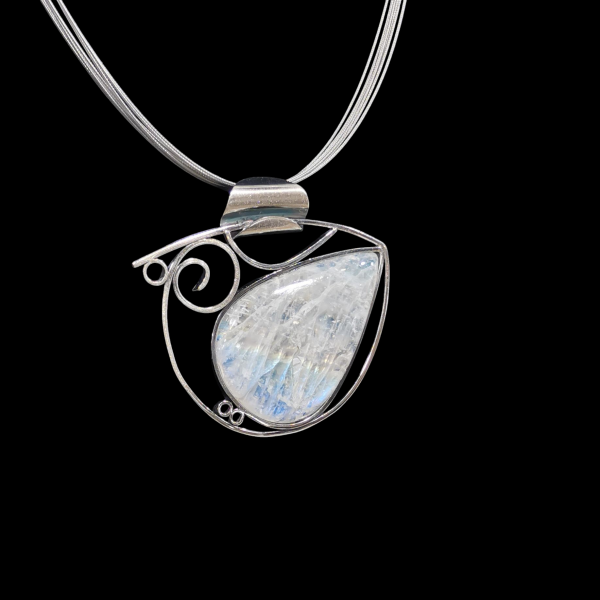 Halsschmuck Mondstein in 925 Silber