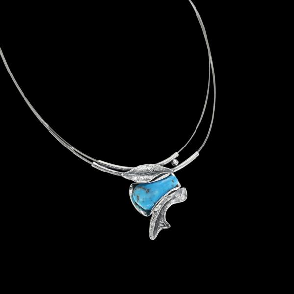 Halsschmuck mit Türkis in 925 Silber