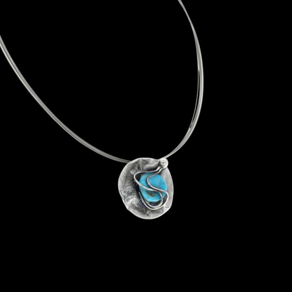 Halsschmuck mit Türkis in 925 Silber