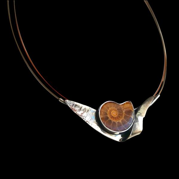 Halsschmuck Ammonit in 925 Silber