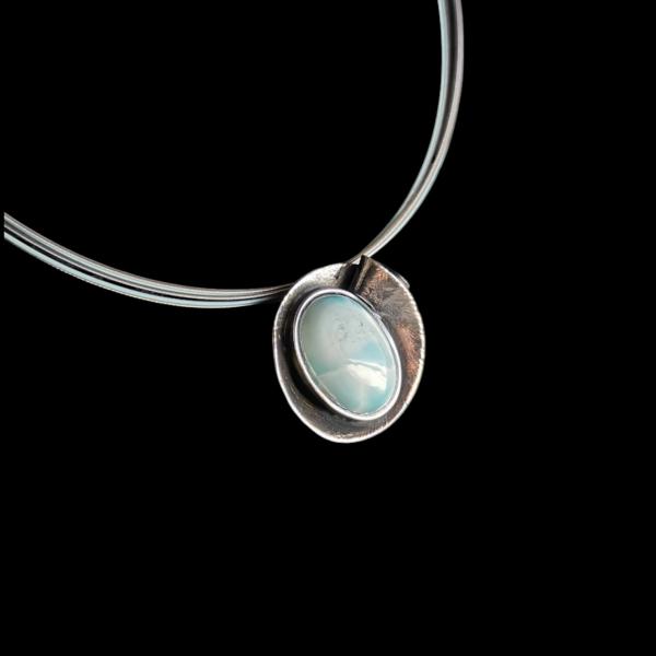 Halsschmuck Larimar in 925 Silber