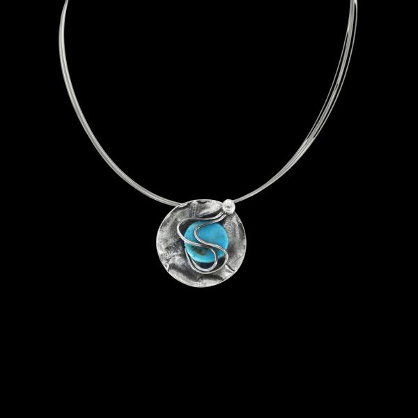 Halsschmuck mit Türkis in 925 Silber