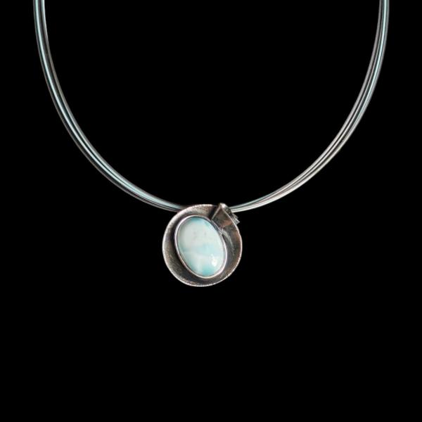 Halsschmuck Larimar in 925 Silber