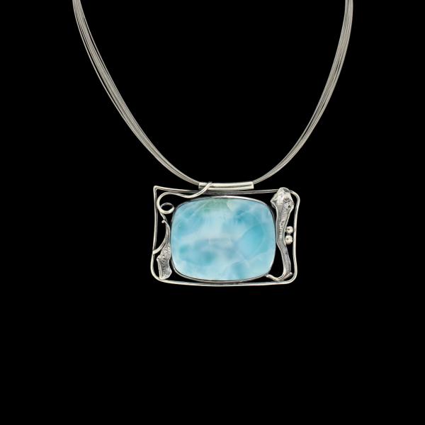 Halsschmuck Larimar in 925 Silber