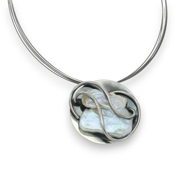 Halsschmuck Süßwasserperle in 925 Silber