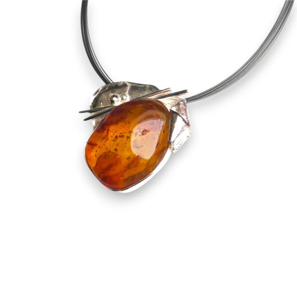 Halsschmuck Bernstein in 925 Silber