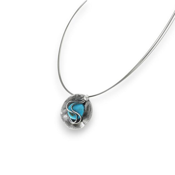 Halsschmuck mit Türkis in 925 Silber