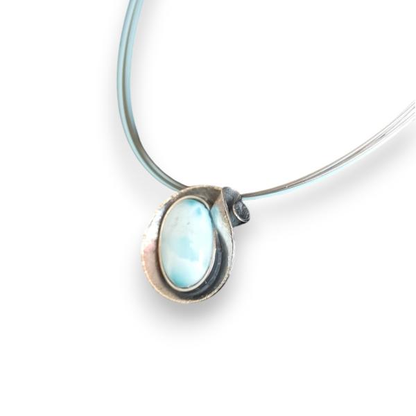 Halsschmuck Larimar in 925 Silber
