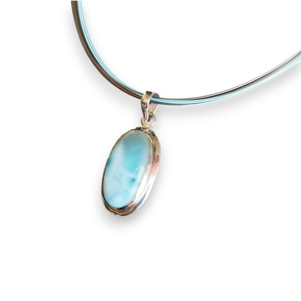 Halsschmuck Larimar in 925 Silber