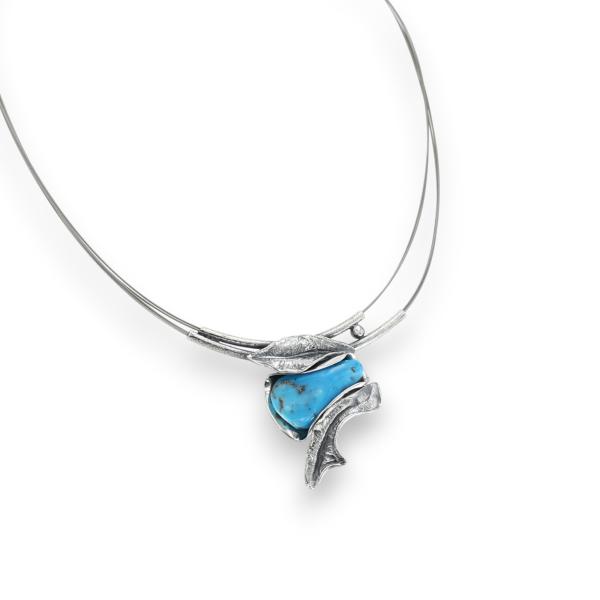 Halsschmuck mit Türkis in 925 Silber