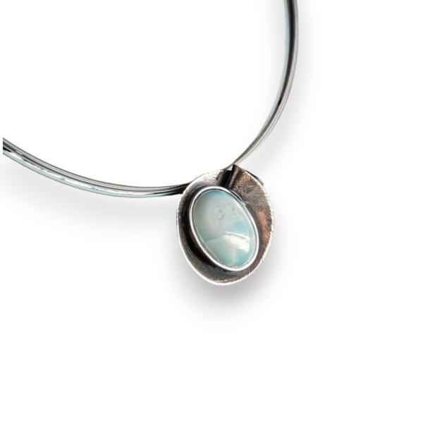 Halsschmuck Larimar in 925 Silber