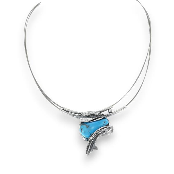 Halsschmuck mit Türkis in 925 Silber