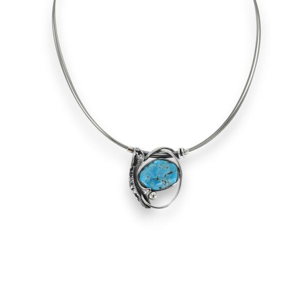 Halsschmuck mit Türkis in 925 Silber