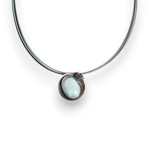 Halsschmuck Larimar in 925 Silber