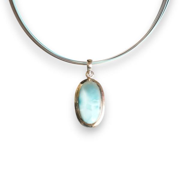 Halsschmuck Larimar in 925 Silber